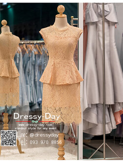 รหัส ชุดราตรีสั้น : PK001 ชุดแซก ชุดราตรี มีแขนเรียบหรูเหมาะใส่ออกงานกลางคืน งานคอกเทล