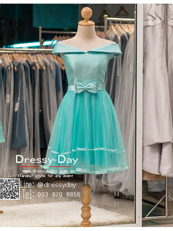 รหัส ชุดราตรีสั้น :BB045 มีชุดราตรีสวย สีเขียวมิ้น ชุดไปงานแต่งสั้น เหมาะใส่งานหมั้น งานเช้า หรู พร้อมส่งเยอะสุดในไทย เนื้อผ้าพรีเมี่ยม คัตติ้งเนี๊ยบๆ คอบัว