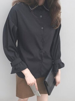 เสื้อเชิ๊ตแฟชั่นผู้หญิงแบบสวยหวาน มี3สี รหัส2074