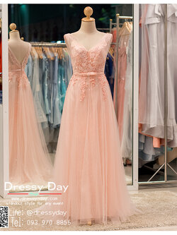 รหัส ชุดราตรี : PF073 ชุดราตรียาว สีชมพูพร้อมส่ง สวยหรูกับดีเทลลูกไม้ ราคาถูกกว่าเช่า ใส่ไปงานแต่งงาน งานปาร์ตี้ งานเลี้ยง ชุดเพื่อนเจ้าสาว ชุดถ่ายพรีเวดดิ้ง