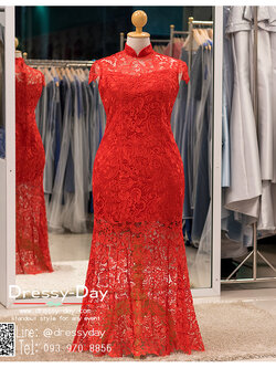 รหัส ชุดกี่เพ้า : KPL008 ชุดกี่เพ้าคนอ้วนประยุกต์ผ้าลูกไม้เนื้อดี ไซต์ใหญ่ ซับในซาติน ชุดกี่เพ้าสวยๆ แบบยาวกระโปรงสั้นด้านใน เหมาะมากสำหรับใส่ในพิธียกน้ำชา งานแต่งงานตามธรรมเนียมจีน ชุดส่งตัวเจ้าสาว ชุดถ่ายพรีเวดดิ้ง ชุดจีน สวยหรูสง่ามากค่ะ