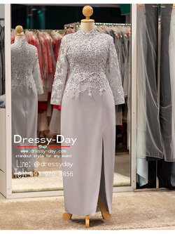 รหัส ชุดเจ้าภาพ : PFL168 ชุดแม่เจ้าสาวอ้วน ชุดแม่เจ้าบ่าวอวบ ใส่ตอนเช้า ตอนกลางวัน กลางคืน สวย หรูหราแบบไม่ปราณีแขก