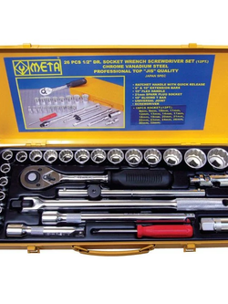 โปรล้างสต็อก Meta บล็อกชุด 26 ตัว/ชุด 12P (1/2") พร้อมกล่องพกพาได้ ส่งครบชุด ของหมดแล้วหมดเลยจ้า