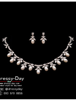 รหัส ND148 : เครื่องประดับออกงาน กลางคืน กลางวัน เช้า ชุดเครื่องประดับใส่ออกงาน ไปงานแต่ง สวย หรูหราแบบจัดเต็ม