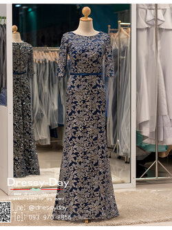 รหัส ชุดราตรียาว :PFL074 ชุดแซก ชุดราตรียาวสกรีนงานเพชรทั้งชุดรูปดอกไม้ ไหล่ปาด ดูดีมีระดับ ราตรียาวสวยหรู ปิดต้นแขน พรางหน้าทอง ใส่แล้วผอม ใส่แล้วเพรียว สวย หรู อลังและปังสุดๆ สวยเก๋เหมาะใส่ออกงานกลางคืน งานแต่งงาน สีกรม แขนยาว