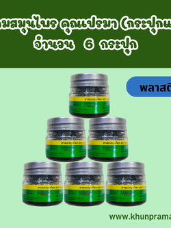 ยาดมสมุนไพร คุณเปรมา(กระปุกพลาสติก)จำนวน 6 กระปุก