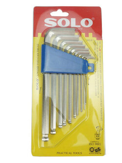 ประแจแอลหัวบอล หกเหลี่ยม แบบยาว 10 ตัว/ชุด 02-7374802-3