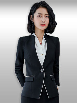 เสื้อสูทผู้หญิงแฟชั่นสีดำแบบเรียบหรู มี 8 ไซส รหัส2245