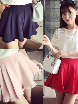 กระโปรงกางเกงแฟชั่นขาสั้นสไตล์เกาหลี น่ารักฝุดๆเลยจ้า มี3สีคะ