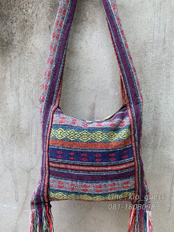 Size M ขายย่าม ย่าม ย่ามกะเหรี่ยง ย่ามชาวเขา กระเป๋าผ้านากา ขายย่ามกระเหรี่ยงทอมือ กระเป๋าฮิปปี้ กระเป๋าโบฮีเมียน กระเป๋าแนวๆ กระเป๋าแนวเซอร์ๆ ย่ามราคาถูก