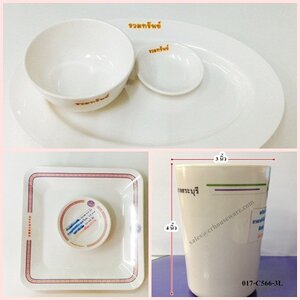 ภาชนะเมลามีนทำโลโก้,โลโก้ศูนย์อาหาร,จานชามศูนย์อาหารโลโก้