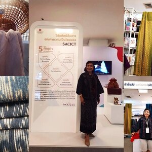 siva ทำงานร่วมกับศูนย์ศิลปาชีพระหว่างประเทศ ออกบูทที่ The Mall ท่าพระ
