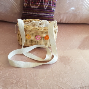 กระเป๋าหวายแท้