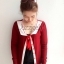 เสื้อคลุมคอโบว์ สีแดง