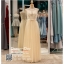 รหัส ชุดราตรียาว : PF004 ชุดแซก ชุดราตรี after party สีครีม แขนกุด ประดับเลื่อมบนชุด มีโบว์น่ารักที่เอว สวยเก๋เหมาะใส่ออกงานกลางคืน งานแต่งงาน