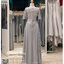 รหัส ชุดไปงานแต่งงาน : PF053A ชุดราตรียาวมีแขน สีเทา ชุดราตรีคนอ้วนตกแต่งผ้าลูกไม้และกริตเตอร์ช่วงบน ใส่ไปงานแต่งงานกลางคืน งานกาล่าดินเนอร์ ชุดงานเลี้ยง ชุดพิธีกร งานพรอม งานบายเนียร์ งานเดินพรหมแดง ชุดเพื่อนเจ้าสาว สวยมาก แขนยาว