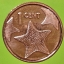 เหรียญ เงินตรา ประเทศ บาฮามาส Cent (Small - Non-magnetic) 2015