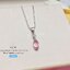จี้เงินแท้92.5% Crystal Swarovski สีชมพู (ตัวเรือนเงินแท้)