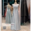รหัส ชุดไปงานแต่งงาน : PF148 ชุดราตรียาว แบบมีแขนล้ำ สีฟ้า ช่วงบนซีทรูปักลูกไม้ กระโปรงผ้าเครปซาติน สวยเรียบหรูไฮโซมาก ใส่ไปงานแต่งงานกลางคืน งานกาล่าดินเนอร์ ชุดงานเลี้ยง ชุดพิธีกร ชุดงานพรอม งานบายเนียร์ งานเดินพรหมแดง งานรับกระบี่ ปังสุดๆ