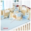TP201125 ชุดเบาะกันกระแทกผ้าปูนอน 6ชิ้น ลาย Miracle Zoo สีขาว
