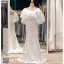รหัส ชุดราตรียาว :BB144 ชุดแซก ชุดราตรียาวสีขาวมีแขนงานสวยมากๆ เปิดไหล่ เรียบหรู ประดับคริสตัสที่เอวเพิ่มความหรูหร่า