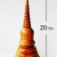 เจดีย์ ผอบ ตลับ ใส่ พระธาตุ แก่น ไม้จันทน์ แท้ หายากมาก สูง 20 ซม.(1) Pagoda Sandalwood