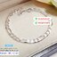 สร้อยข้อมือเงินแท้92.5% ลาย Figaro3:1 หน้ากว้าง 3.5-9 mm.(สร้อยงานอิตาลี)