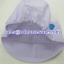 หมวกทรงแก็บด้านหลังเป็นตะข่าย มีระบาย สีขาว 044-TMV-2098