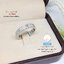แหวนเงินแท้92.5% ชุบทองคำขาว ประดับเพชร cz หน้ากว้าง 4.5mm. size 5-9(เนื้อเงินแท้)
