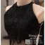 รหัส ชุดราตรี :BB099 ชุดราตรียาวพร้อมส่ง ราตรียาวสีดำ ซีทรูช่วงเอว โชว์แผ่นหลังสวยๆ ใส่แล้วเซ็กซี่ เป๊ะปังสุดๆ