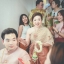 Backdropหลั่งน้ำสังข์ โทนขาวเขียว งานแต่งคุณตั้ม คุณซินดี้