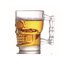 ( 6 ใบ ) แก้วเบียร์ หัวกระโหลก Ripple Skull Mug 520 ml #RJ10BE18