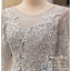 รหัส ชุดเจ้าภาพ : PFL080 ชุดราตรียาว สีเงิน มีแขน ปิดหลัง ชุดราตรีสวยๆ ชุดไทยประยุกต์