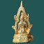 รูปเหมือนหล่อ สมเด็จ องค์ปฐม วัดโขงขาว จ.เชียงใหม่ หลวงพ่อฤาษีลิงดำ วัดท่าซุง ปี 2521 เนื้อตะกั่วชุบทอง สร้างจำนวน 3,000 องค์ ขนาด 2 x 3.7 cm.