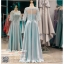 รหัส ชุดราตรี : PFL037 ชุดราตรียาวมีแขนตกแต่งด้วยลูกไม้งานสวย