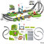 รางรถแข่ง Hot Wheels Mario Kart Circuit Track Set with 1:64 Scale