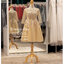 รหัส ชุดราตรีสั้น :BB074A มีชุดราตรีสวย สีครีม มีแขน เหมาะใส่งานหมั้น งานเช้า หรู พร้อมส่ง