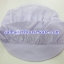 หมวกทรงแก็บด้านหลังเป็นตะข่าย มีระบาย สีขาว 044-TMV-2098