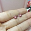 ต่างหูเงินแท้จิ๋ว ดอกไม้สีแดง
