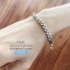สร้อยข้อมือเงินแท้92.5% ลายเปียเหลี่ยม รมดำ (งานไทย) (หนา 3.5 มิล)