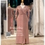 รหัส ชุดราตรีคนอ้วน : PFL111 ชุดไปงานแต่งคนอ้วน ชุดราตรียาวคนอ้วน คนอวบสวยๆ แขนยาว ผ้ากลิตเตอร์ สวย เรียบ หรูดูแพง