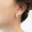 ต่างหูเงินแท้92.5% เพชร 3 แถว แบบก้านเสียบ หน้ากว้าง 6 mm. เล่นแสงดีมากๆ (เนื้อเงินแท้)