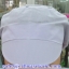 หมวกทรงแก็บด้านหลังเป็นตะข่าย มีระบาย สีขาว 044-TMV-2098
