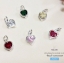 จี้เงินแท้92.5% รูปหัวใจพลอยสี มีหลายสี น่ารักๆ เรือนเงินแท้
