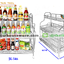 ชั้นตะแกรงสเตนเลสเรียบ 3 ชั้นเสาโค้งหยัก (Stainless Wire Rack curved leg 3 tiers) รหัสสินค้า 075-JK-546