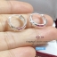 ต่างหูเงินแท้ แบบล็อค งานตัดลายรอบวง (ตัวเรือนเงินแท้)