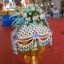ที่คลุมผ้าไตรดอกไม้สด(โทนฟ้า) ส่งงานวัดปากบึง ร่มเกล้า กทม.26พย59