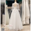 รหัส ชุดราตรียาว :BB143 ชุดแซก ชุดราตรียาวสีขาวมีแขนงานสวยมากๆ ประดับคริสตัสที่เอวเพิ่มความหรูหร่า