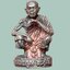 รูปเหมือน หลวงพ่อคูณ ปริสุทฺโธ วัดบ้านไร่ จ.นครราชสีมา นั่งยอง เสาร์ 5 เนื้อเงิน ปี 2536 พิมพ์เล็ก