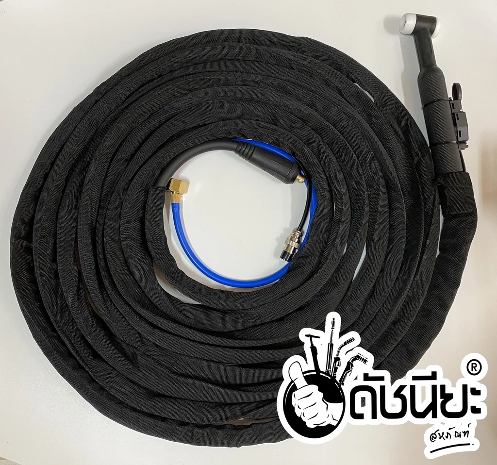 สายเชื่อม อาร์กอน WP26 ข้อต่อท้ายยูโร 10-25 สายผ้ากันสะเก็ดไฟยาว 8เมตร Euro TIG Torch with Accessories WP26 Fireproof Jacket SET high Quality Length 8m สายเชื่อม อาร์กอน WP26 ข้อต่อท้ายยูโร 10-25 สายผ้ากันสะเก็ดไฟยาว 8เมตร Euro TIG Torch with Accessories WP26 Fireproof Jacket SET high Quality Length 8m